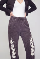 Flames Acid Wash Sweatpants