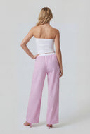 Candy Stripe Contrast Waist Poplin Pants