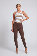 Mid-Rise Stretch Twill Pants