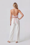 Crepe Drawstring Waist Pants
