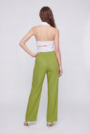 Crepe Drawstring Waist Pants