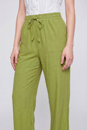 Crepe Drawstring Waist Pants