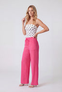 Crepe Drawstring Waist Pants