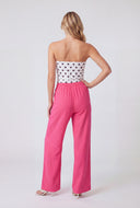 Crepe Drawstring Waist Pants