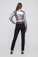 Concho Belt Cuffed Skinny Pants