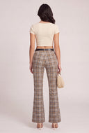 Isadora Belted Plaid Flare Pants