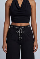Tie Waist Gaucho Pants