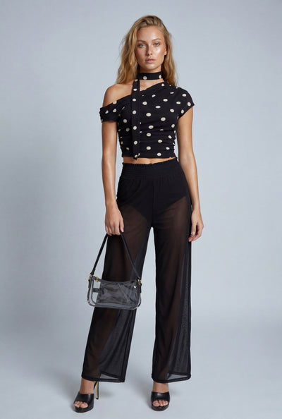 Mesh Wide Leg Pants