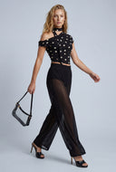 Mesh Wide Leg Pants