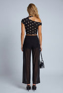 Mesh Wide Leg Pants
