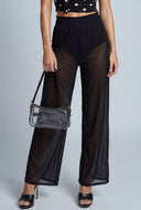 Mesh Wide Leg Pants