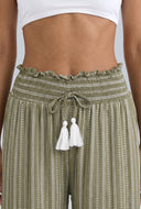 Striped Paper Bag Waist Pants