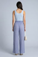Striped Paper Bag Waist Pants