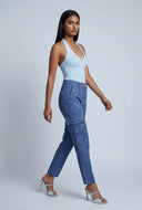 Izabella Acid Wash Cargo Pants