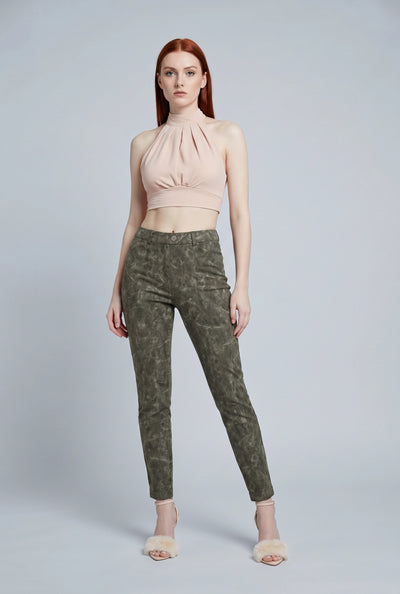 Acid Wash Pull On Skinny Pants