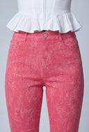 Acid Wash Pull On Skinny Pants