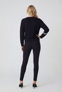 High-Waist Scuba Ankle Dress Pants