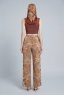 Daleyza Patterned Pants with Head Scarf