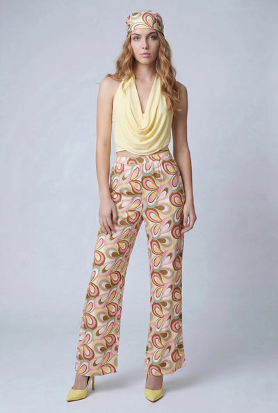 Daleyza Patterned Pants with Head Scarf
