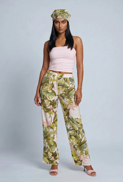 Daleyza Patterned Pants with Head Scarf