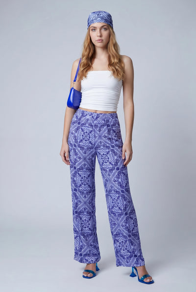 Daleyza Patterned Pants with Head Scarf