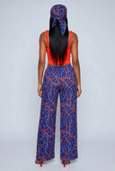 Daleyza Patterned Pants with Head Scarf