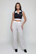 Spoiled Contrast Double Waistband Pants