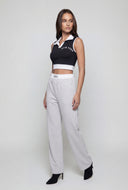 Spoiled Contrast Double Waistband Pants