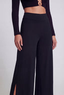 Celeste Side Slit Wide-Leg Pants