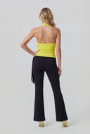 Kathryn Tie Waist Flare-Leg Pants