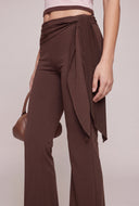 Kathryn Tie Waist Flare-Leg Pants