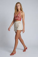 Crepe Knit Asymmetrical Skort