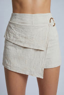 Crepe Knit Asymmetrical Skort