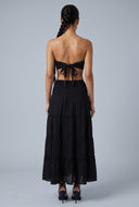 Smocked Tiered Maxi Skirt