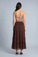 Smocked Tiered Maxi Skirt
