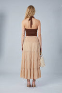 Smocked Tiered Maxi Skirt