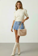 Azaria High Waist Belted Pleated Mini Skirt