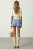 Azaria High Waist Belted Pleated Mini Skirt