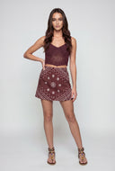 Bandana Print Mini Skirt