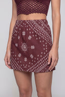 Bandana Print Mini Skirt