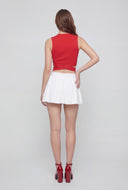 Solid Mini Bubble Skirt