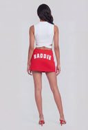 Graphic Back Varsity Skort