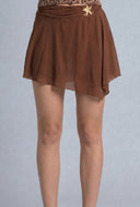 Chiffon Asymmetrical Mini Skirt