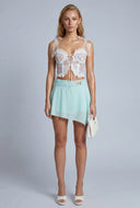 Chiffon Asymmetrical Mini Skirt