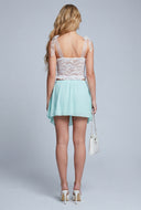 Chiffon Asymmetrical Mini Skirt