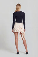 Ruffle Tiered Asymmetrical Mini Skirt