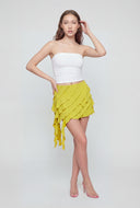 Ruffle Tiered Asymmetrical Mini Skirt
