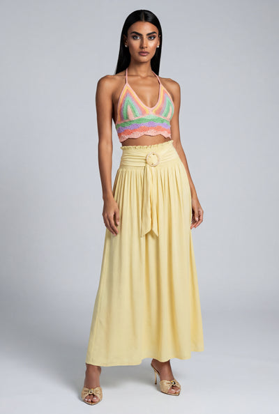 Belted Maxi Skirt