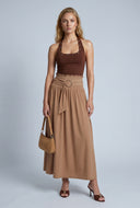 Belted Maxi Skirt