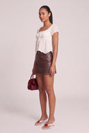 Vegan Leather Studded Skort